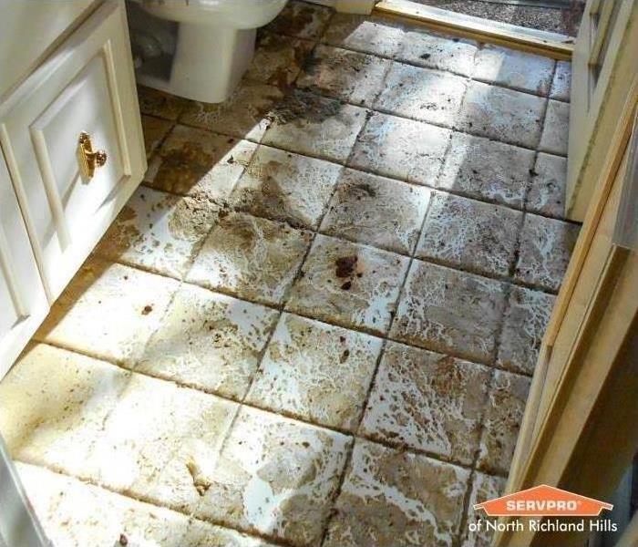 Bathroom Floor Stains from Water Damage