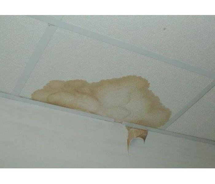 Remove discoloration from ceilings caused by a water leak.